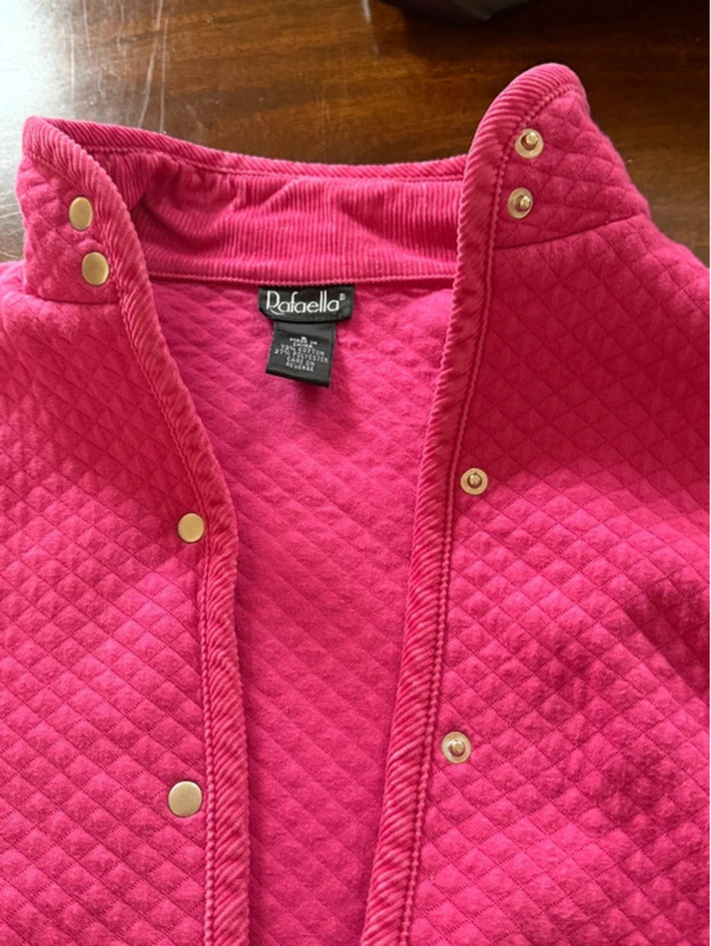 Rafaella hot pink diamond quilted women’s size small vest